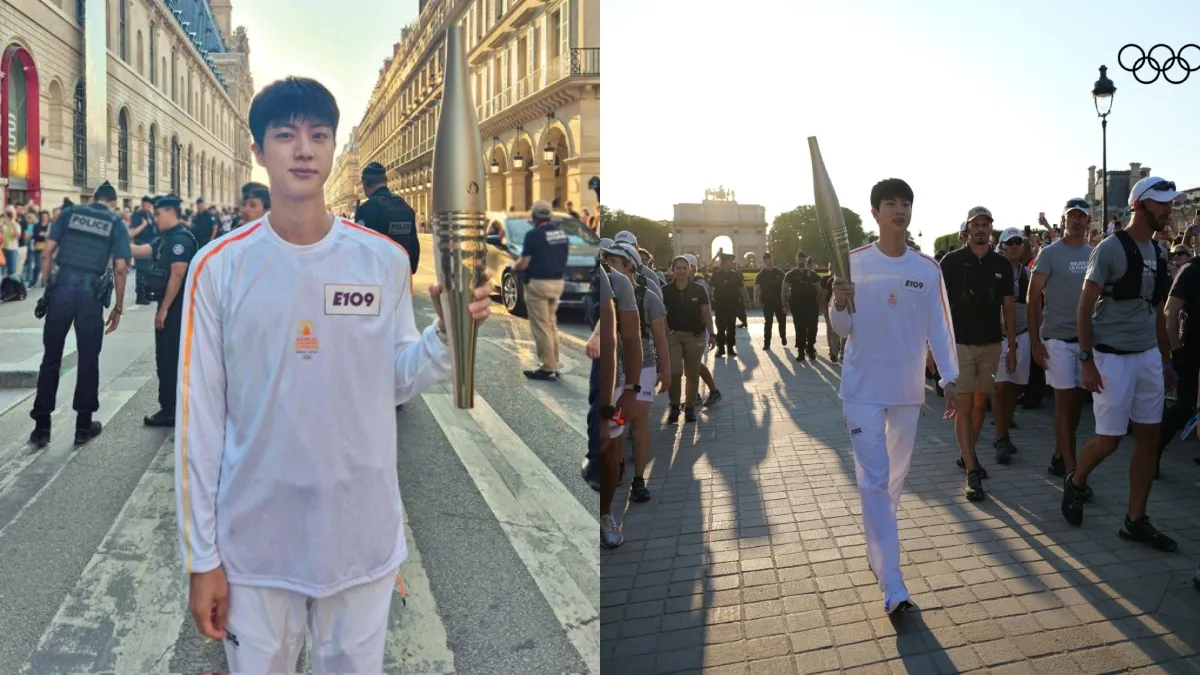 bts-jin-at-2024-paris-olympics-kim-seokjin-walks-among-people-with-a-torch-of-peace-watch-photos-and-videos